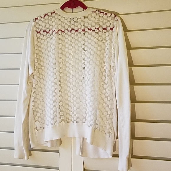 Pretty sheer embroidered white cardigan - Picture 2 of 4